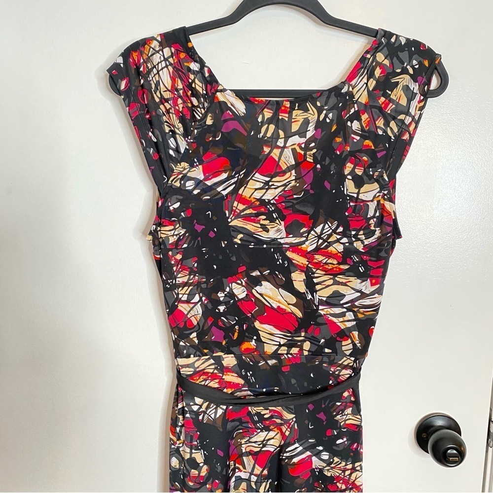 Abstract Print Black Dress - Picture 4 of 13